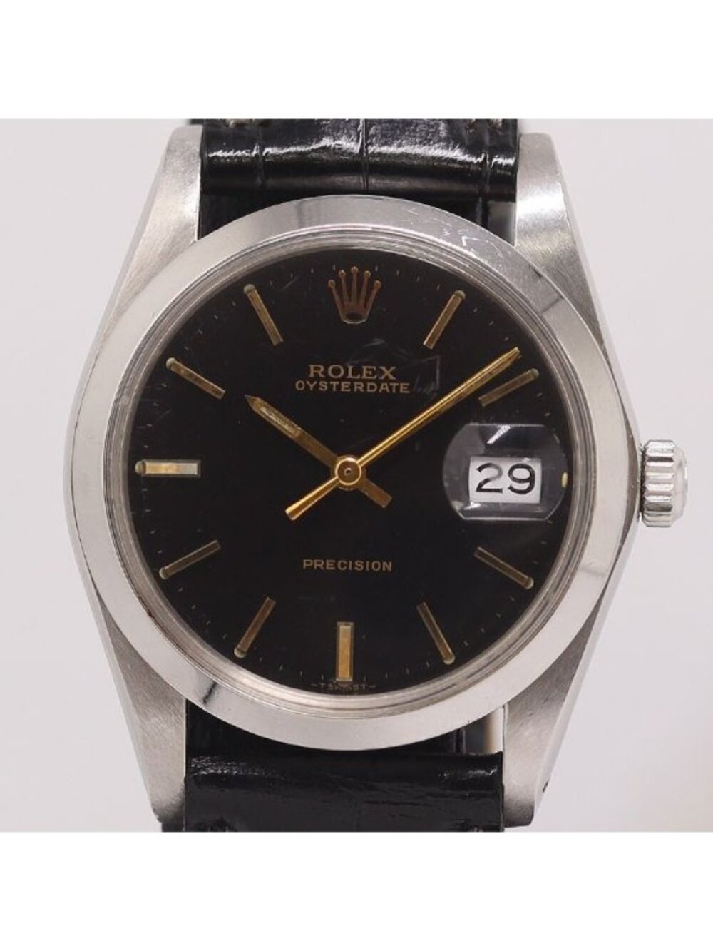 Rolex Oyster Date Automatic Black Dial Watch